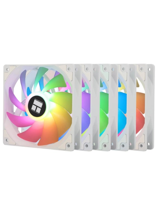 Thermalright THERMAL RIGHT TL-C12CW-S*5 ARGB Fan 1550 RPM±10% White 5 pieces  - Image 5