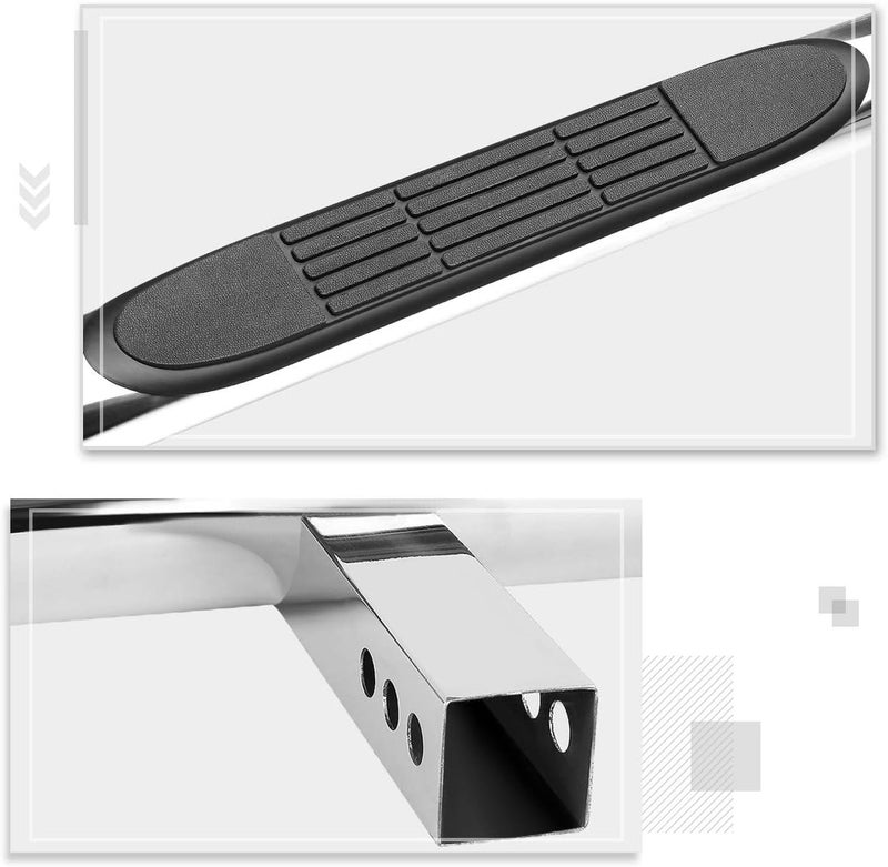 PM Performotor Universal 37x3.25 Inches Stainless Steel Trailer Truck Hitch Step Bar Fits 2" Receiver - Image 3