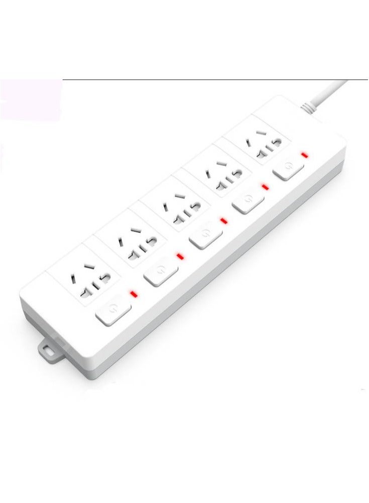 New household multi-hole plug strip with cord multi-function extension cord smart power converter