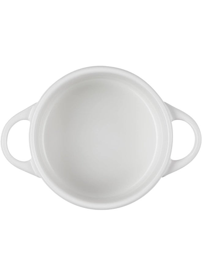 Le Creuset Stoneware Mini Round Cocotte, 8 Oz., White  - Image 5