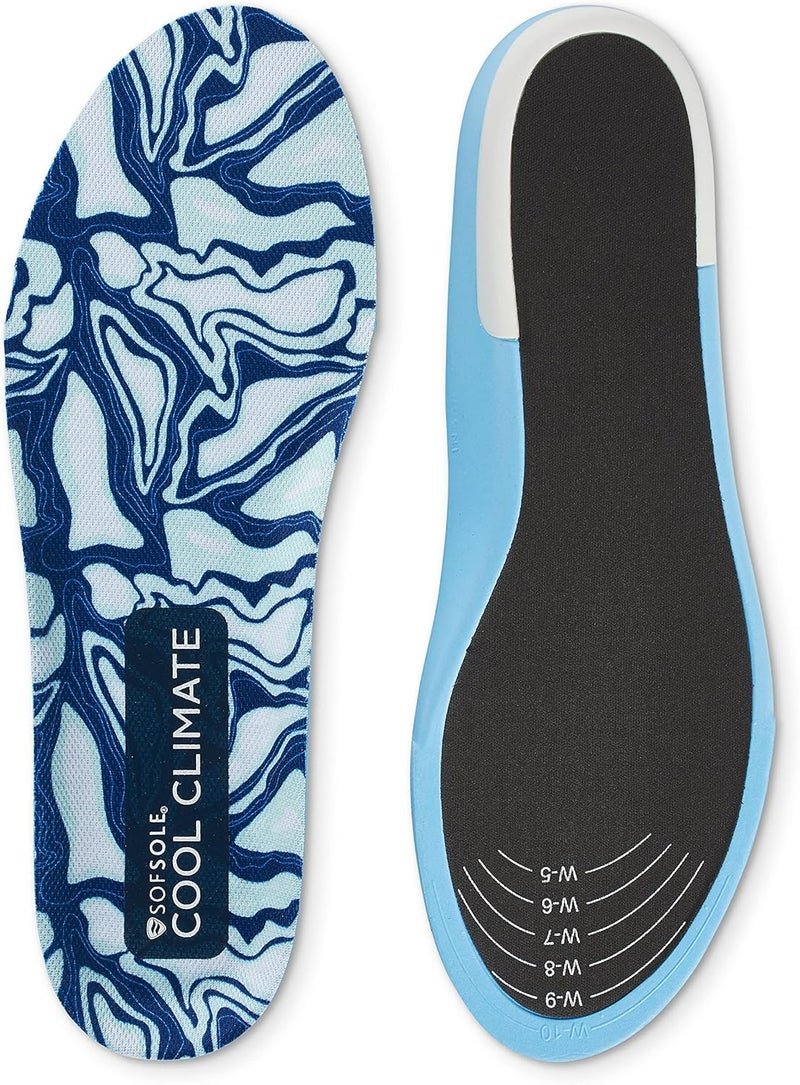 Sof Sole Cool Climate Insoles with Arch Support for Cool, Dry Feet and Blister Prevention