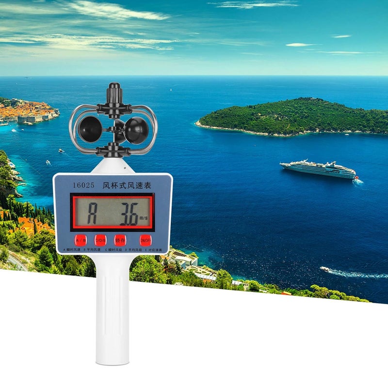 Digital LCD Wind Speed Meter Handheld Anemometer ABS Material Wind Cup - Image 3