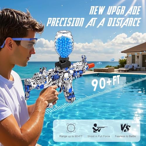 SUPER TOY Electric Gel Blaster Gun Automatic Splat Toy Pistol with Rechargeable Battery and 10,000 Water Balls Outdoor Target Games for Boys - Image 2