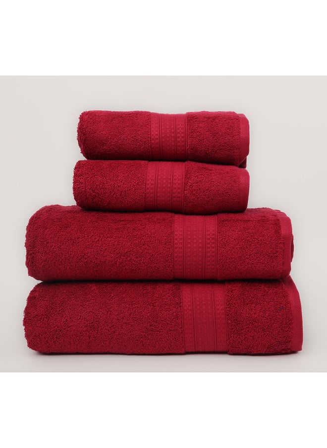 4 Piece Bathroom Towel Set - BRIX - 500 GSM - 100% Cotton Terry - 2 Bath Towel 70X140 cm & 2 Hand Towel 50x90 cm-Premium Touch-Quick Dry - Super Absorbent-Red - pzsku/ZEEF7B0434C8975AE611CZ/45/_/1718005809/3e2b93f4-1470-47e5-8a57-4dac50088b4e