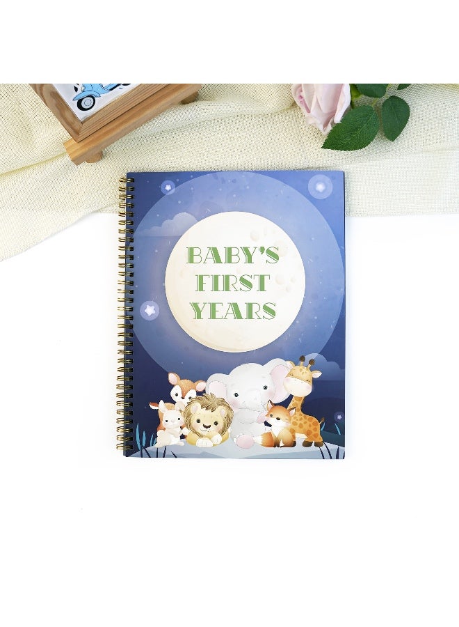 Memory Book for Baby Boy Girl, First 1 Year Baby Book First Years Journal - Monthly Milestone Keepsake Record Book Gender Neutral Pregnancy Gift for Baby Shower - Image 1