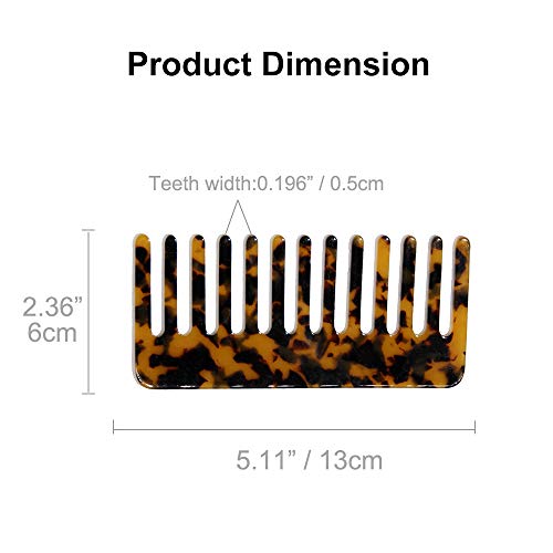 Kinyanco 2-Pack Large Hair Detangling Comb, French Hair Comb Wide Teeth Pocket Comb for Thick Curly Wavy Hair, Detangler Comb Styling Comb - Image 2