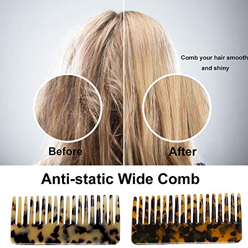 Kinyanco 2-Pack Large Hair Detangling Comb, French Hair Comb Wide Teeth Pocket Comb for Thick Curly Wavy Hair, Detangler Comb Styling Comb - Image 3