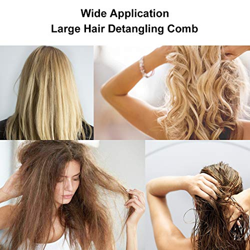 Kinyanco 2-Pack Large Hair Detangling Comb, French Hair Comb Wide Teeth Pocket Comb for Thick Curly Wavy Hair, Detangler Comb Styling Comb - Image 5
