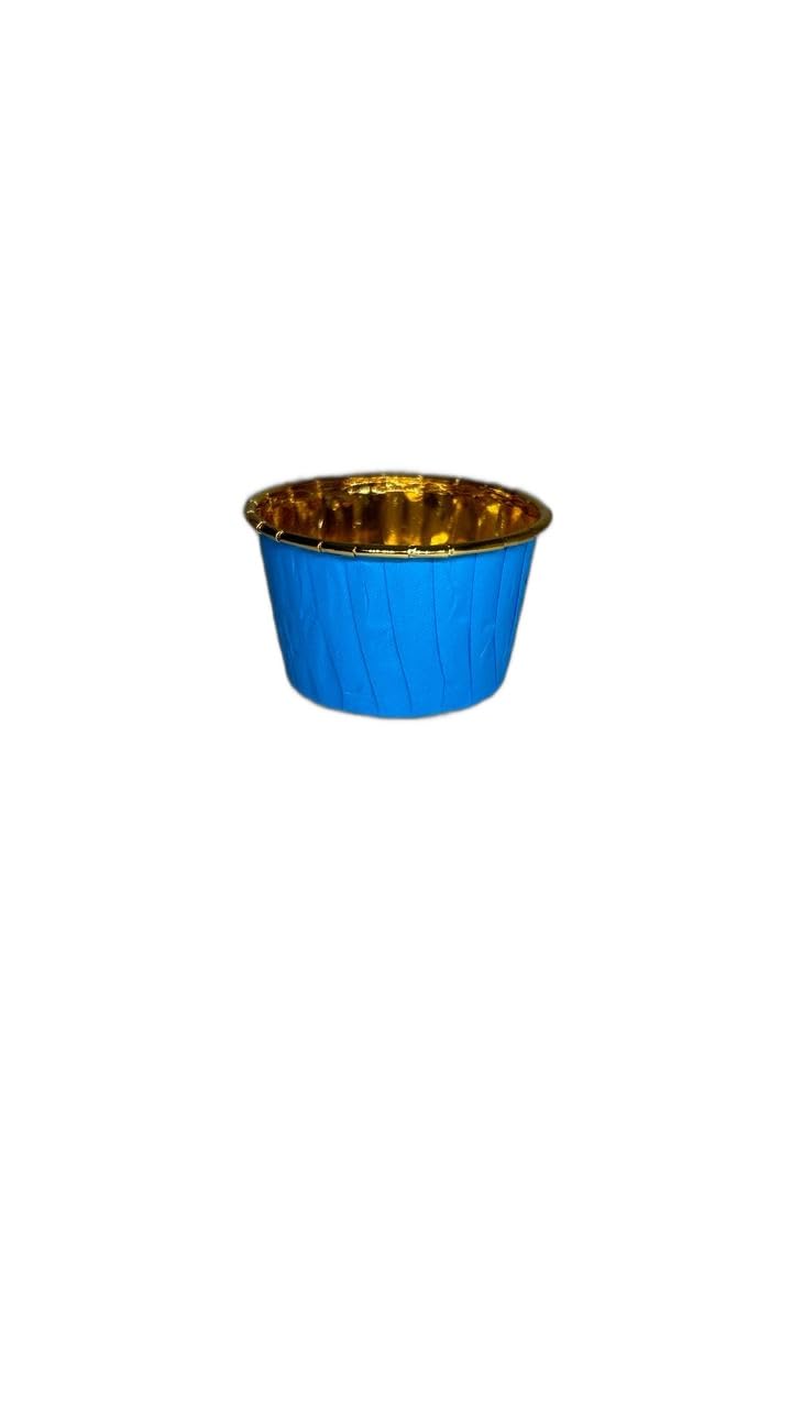 Baekence Choco Lava Mould Cake Mould Chocolava Baking Mould Blue Golden Pack of 400 pcs - Image 3
