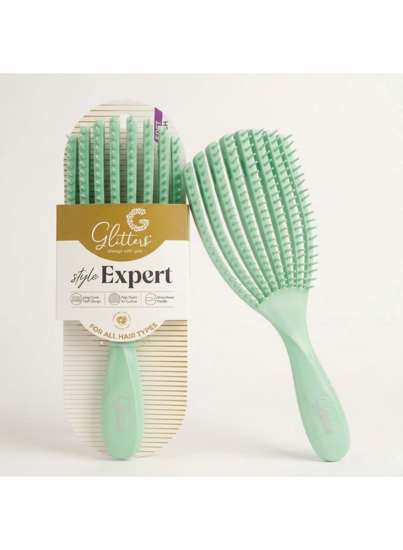 Glitters AuraFlow Detangling Hairbrush - Vent Brush for Fast Drying & Easy Styling - Image 1