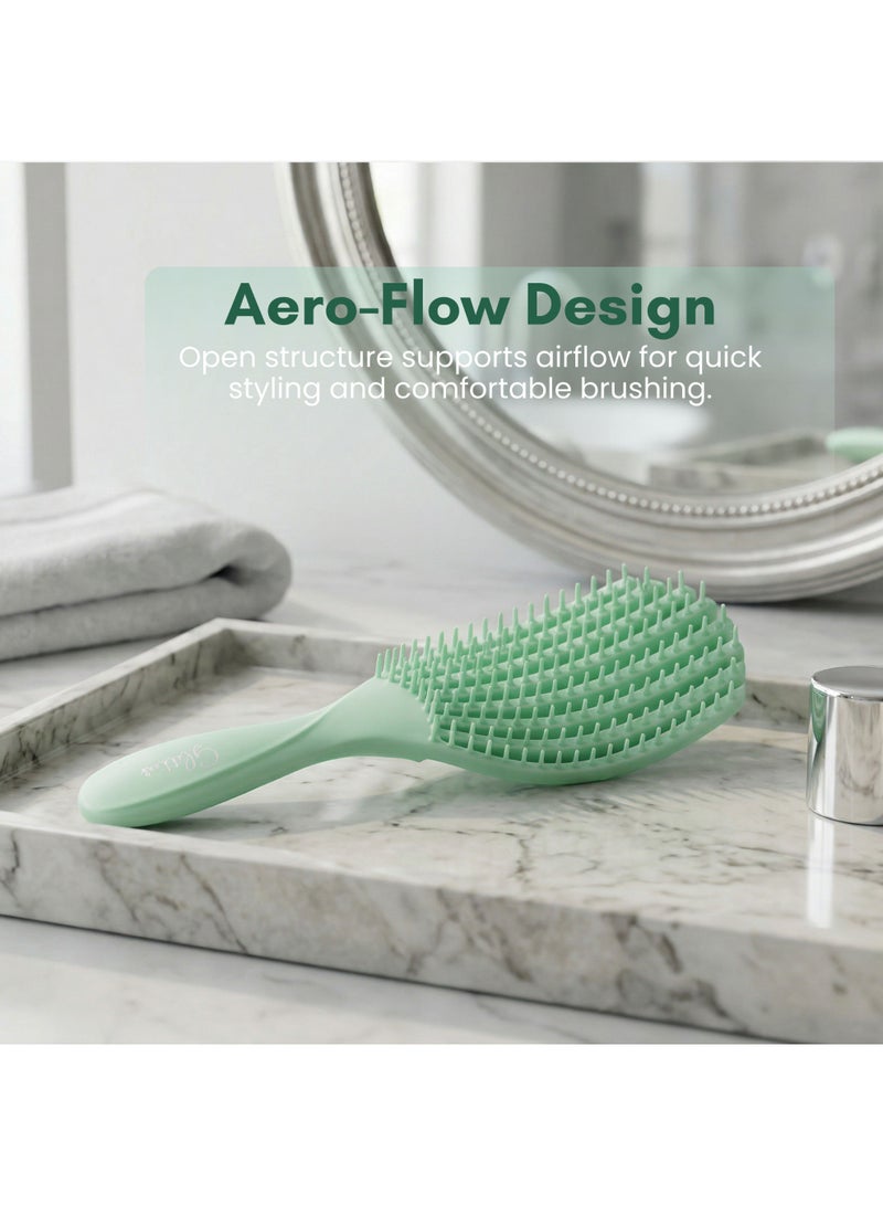 Glitters AuraFlow Detangling Hairbrush - Vent Brush for Fast Drying & Easy Styling - Image 5