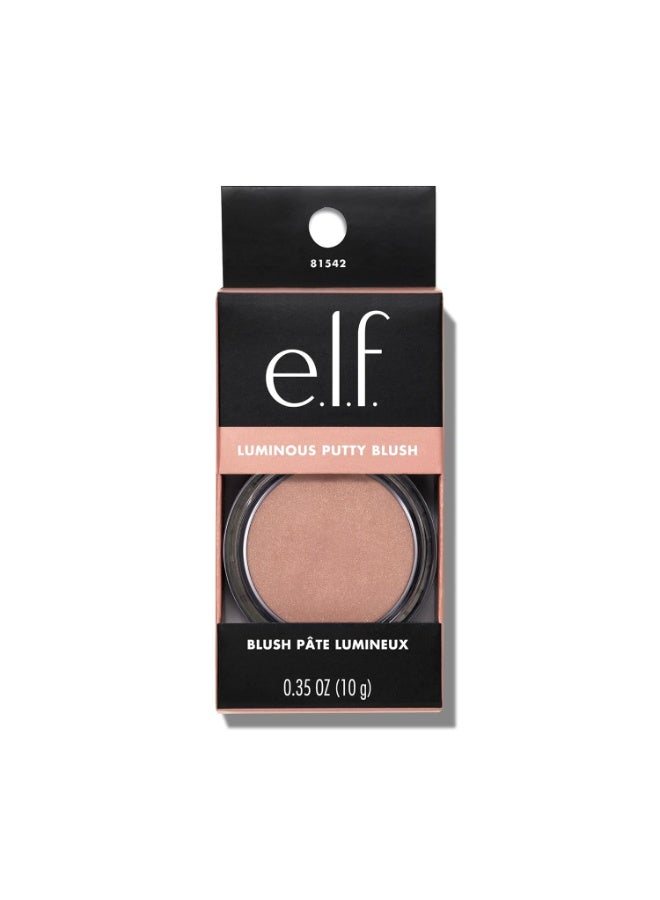 elf e.l.f. Luminous Putty Blush, Putty-to-Powder, Buildable Blush With A Subtle Shimmer Finish, Highly Pigmented & Creamy, Vegan & Cruelty-Free, Maui 10g - Image 2