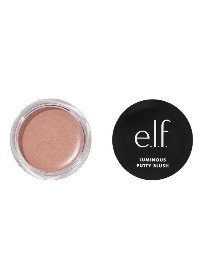 elf e.l.f. Luminous Putty Blush, Putty-to-Powder, Buildable Blush With A Subtle Shimmer Finish, Highly Pigmented & Creamy, Vegan & Cruelty-Free, Maui 10g - Image 1