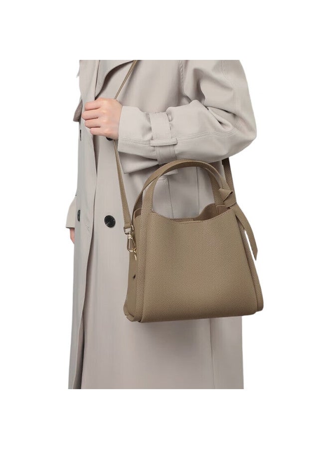 Viney Women'S Handbag, Cowhide Bucket Bag, Light Luxury Crossbody Tote Shoulder Bag, Birthday Mother'S Day Gift For Mom, Practical Present - Image 3