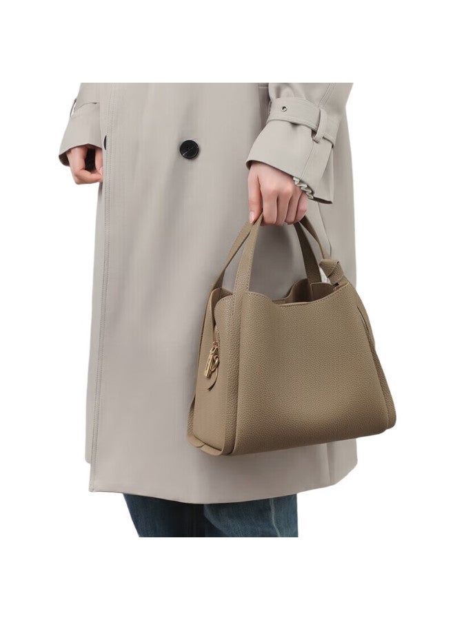 Viney Women'S Handbag, Cowhide Bucket Bag, Light Luxury Crossbody Tote Shoulder Bag, Birthday Mother'S Day Gift For Mom, Practical Present - Image 2