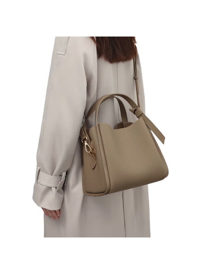 Viney Women'S Handbag, Cowhide Bucket Bag, Light Luxury Crossbody Tote Shoulder Bag, Birthday Mother'S Day Gift For Mom, Practical Present - Image 1