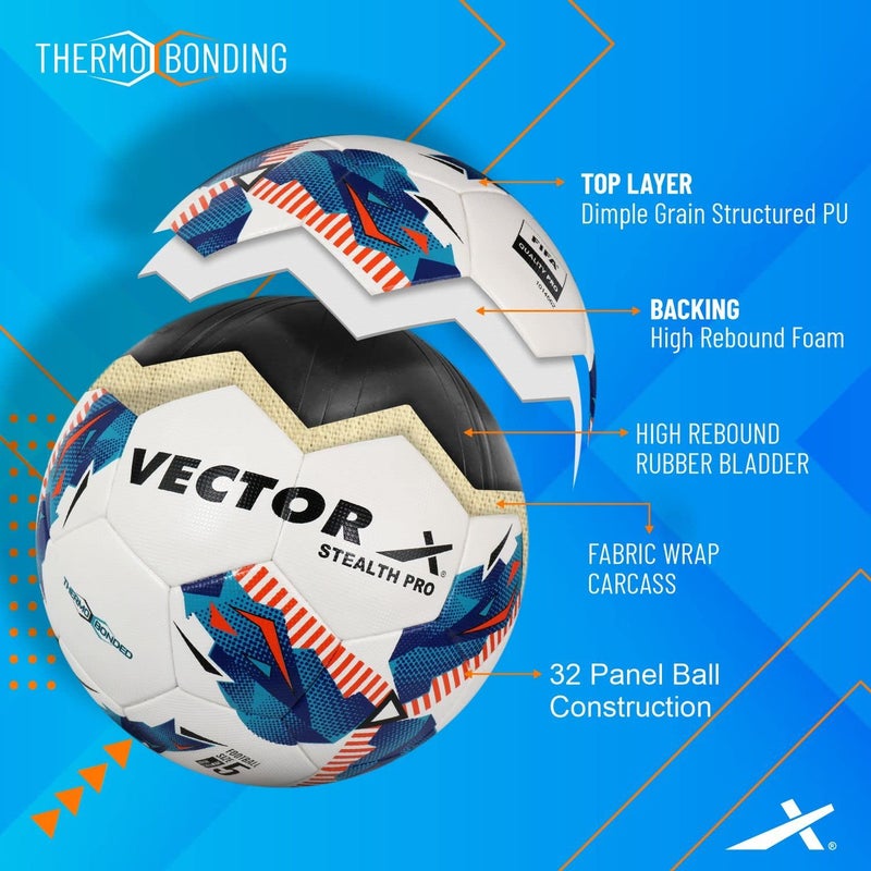 Vector X Stealth FIFA Quality Pro Thermo Bonded Football - Size 5 - Image 2
