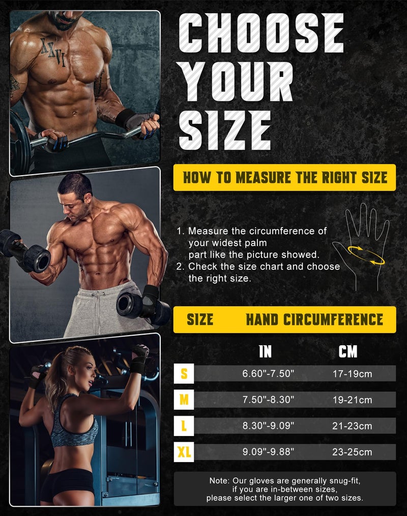 COFIT Breathable Workout Gloves, Antislip Weight Lifting Gym Gloves for Men Women with Wrist Wrap Support, Superior Grip & Palm Protection for Weightlifting, Fitness, Exercise, Training - Black L - Image 5