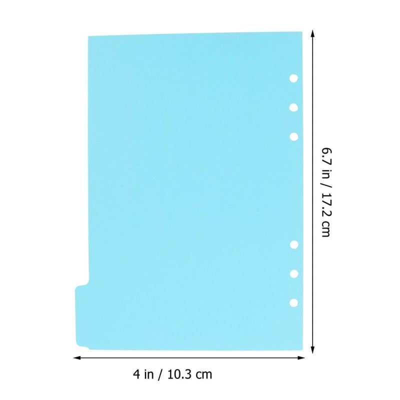 6 Colors A6 Detachable Binder Tabs Index Dividers for Filing Notebook Office School Supplies - Image 3