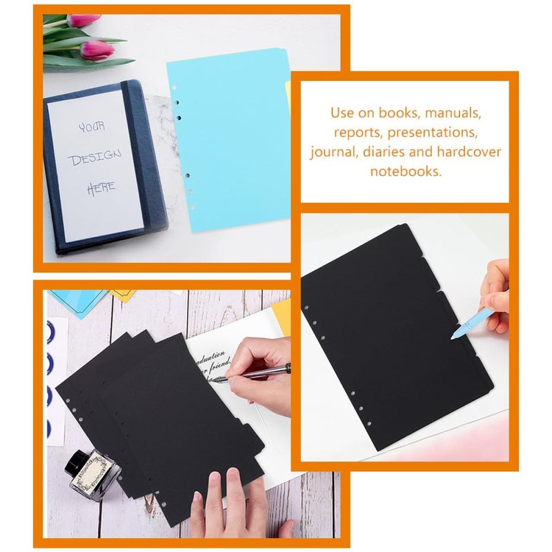 6 Colors A6 Detachable Binder Tabs Index Dividers for Filing Notebook Office School Supplies - Image 4
