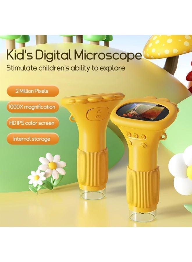 Kids Microscope Pocket Microscope - 1000X Portable Microscope for Kid | Photo and Video Mini Microscopes | 2'' Digital Little Scientist Microscopes for Kids Over 3 Years Old - Image 2