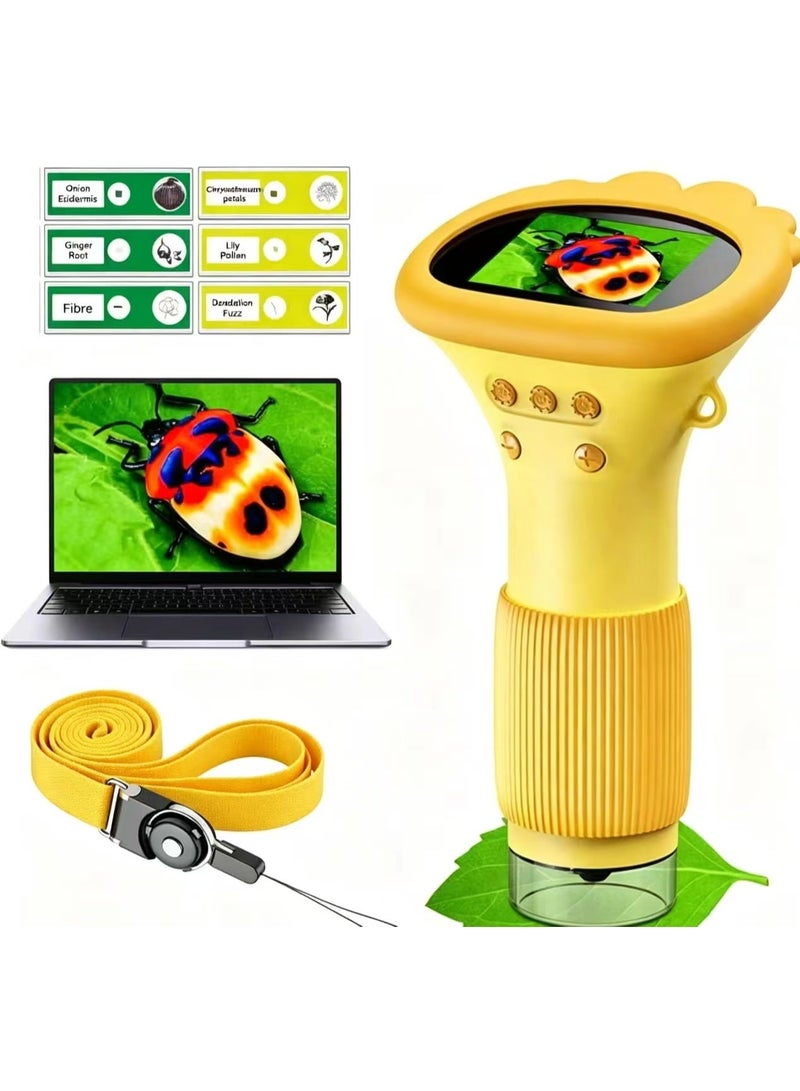 Kids Microscope Pocket Microscope - 1000X Portable Microscope for Kid | Photo and Video Mini Microscopes | 2'' Digital Little Scientist Microscopes for Kids Over 3 Years Old - Image 1