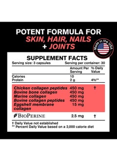 VitaRaw Collagen Pills 1800 mg - Multi Collagen Supplements (Types I, II, III, V & X) Grass Fed Non GMO Collagen Peptides Pills for Hair, Skin and Joints - Hydrolyzed Collagen Protein Powder for Women and Men  - Image 2