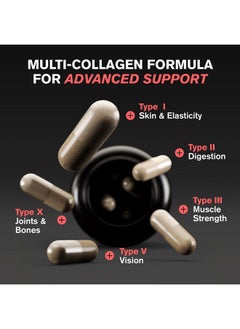 VitaRaw Collagen Pills 1800 mg - Multi Collagen Supplements (Types I, II, III, V & X) Grass Fed Non GMO Collagen Peptides Pills for Hair, Skin and Joints - Hydrolyzed Collagen Protein Powder for Women and Men  - Image 4