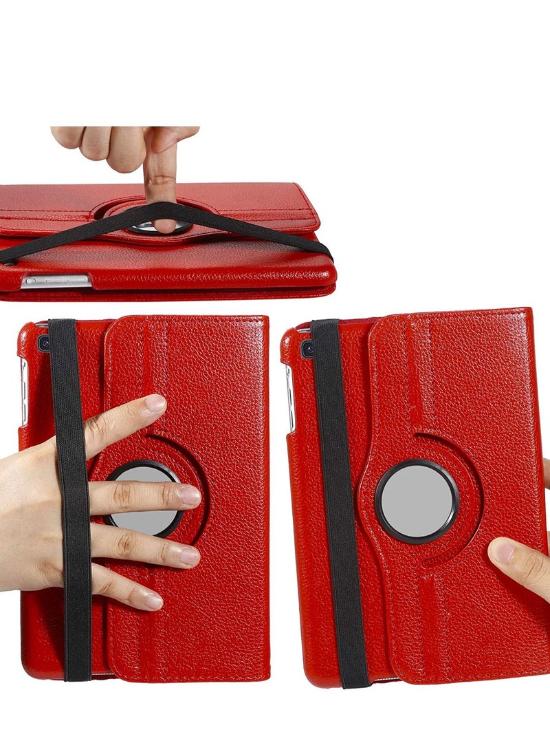 Generic - Rotating Case for Samsung Galaxy Tab A 8.0 2019 Without S Pen Model (SM-T290 Wi-Fi, SM-T295 LTE), Premium PU Leather 360 Degree Stand Cover with Auto Wake/Sleep Function(Red) - Image 1