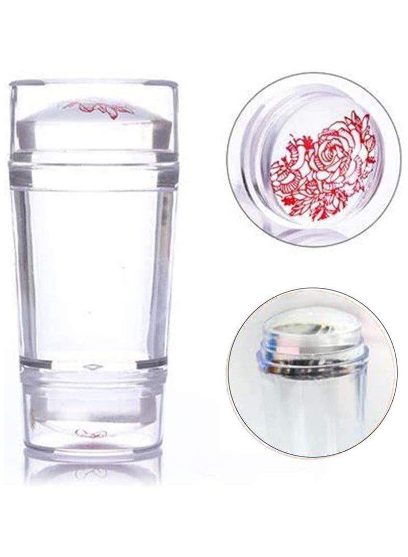Generic Jelly Seal Nail Stamping Pad with Silicone Head and Matte Cap and Handle (Clear)  - Image 1