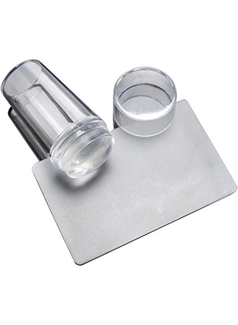 Generic Jelly Seal Nail Stamping Pad with Silicone Head and Matte Cap and Handle (Clear)  - Image 3