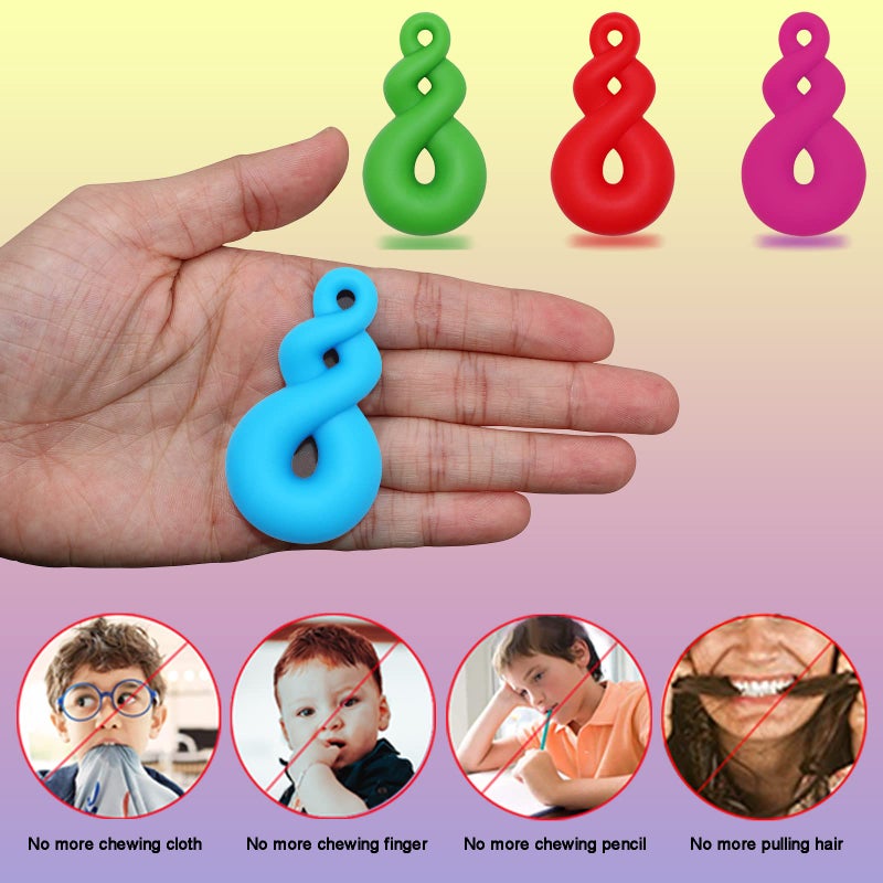 V-TOP Chew Necklaces for Kids With Autism, ADHD, SPD, or Special Needs - Sensory Silicone Chewy Necklace Toys for Boys, Girls, Adults, Teens - 4 Pack - Image 5