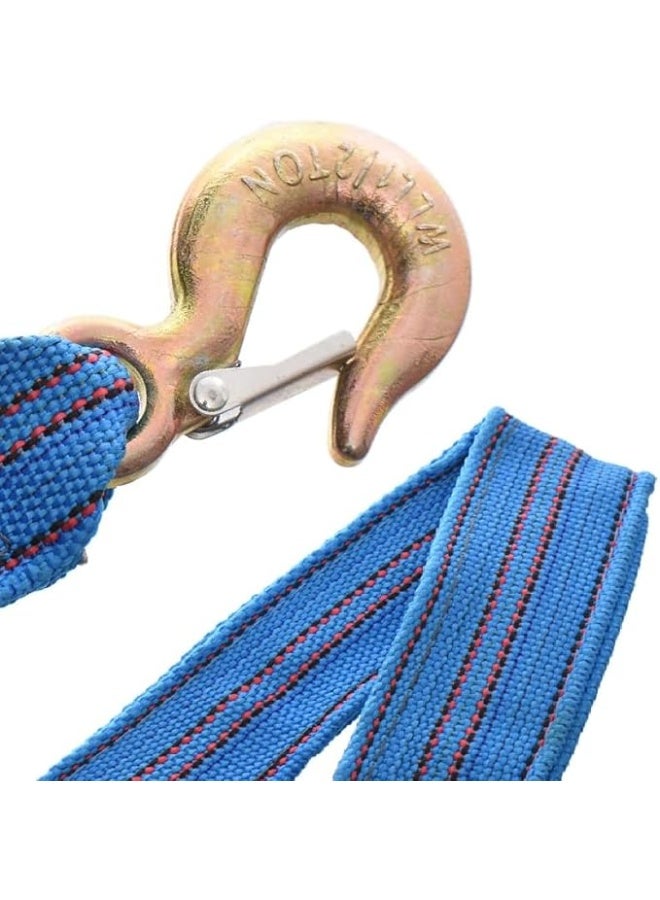 حبل سحب سيارات وقوارب وشاحنات – 4 متر، يتحمّل 5 طن – خطاف قوي للطوارئ - Image 2