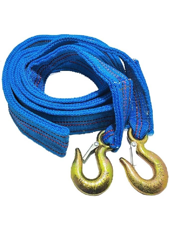 حبل سحب سيارات وقوارب وشاحنات – 4 متر، يتحمّل 5 طن – خطاف قوي للطوارئ - Image 3