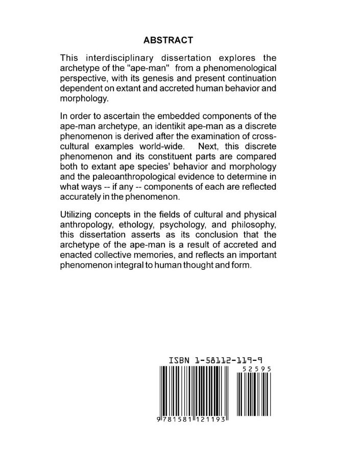 The Archetype of the Ape-Man: The Phenomenological Archaeology of a Relic Hominid Ancestor  - Image 2
