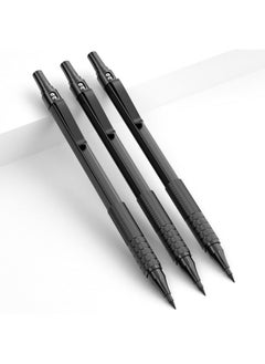 Nicpro Black Metal 2.0 Mechanical Pencil Set With Case 3 Pcs Drafting Lead Holder With 2Mm Graphite Lead Refill (Hb 2H 4H 2B 4B) & Colors Sharpeners Erasers For Artist Writing Drawing Sketching  - Image 2