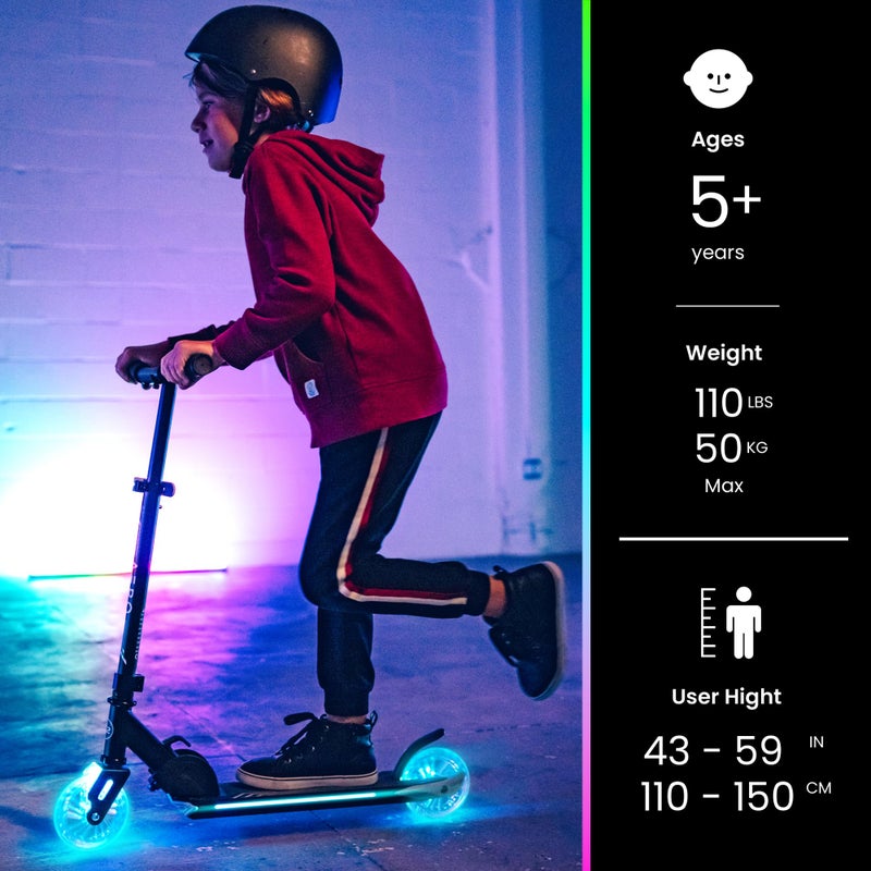 AERO MOBILITY Aero Scooter for Kids 5-7 with Dynamic Lights | Boys Girls 2 Wheels Kick Scooter | Foldable & Height Adjustable, 110lbs Max - Image 5
