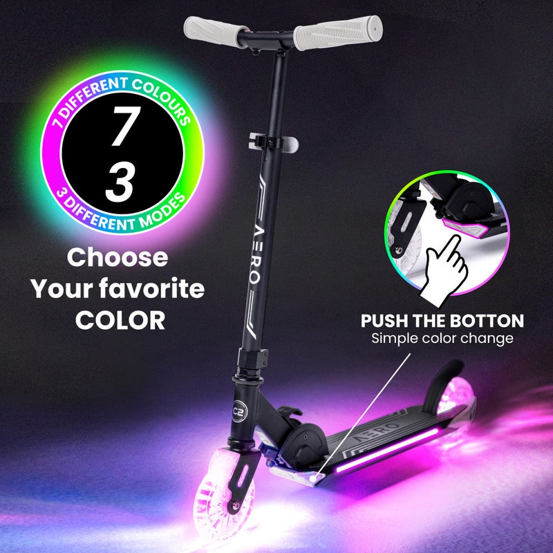 AERO MOBILITY Aero Scooter for Kids 5-7 with Dynamic Lights | Boys Girls 2 Wheels Kick Scooter | Foldable & Height Adjustable, 110lbs Max - Image 2