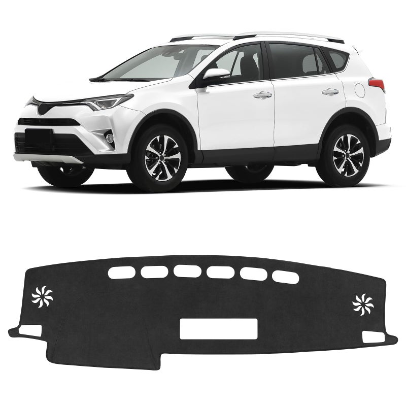 غطاء لوحة القيادة Bercicci لتويوتا RAV4 2018 2017 2016 2015 2014 2013 ملحقات غطاء لوحة القيادة من الفلانيل