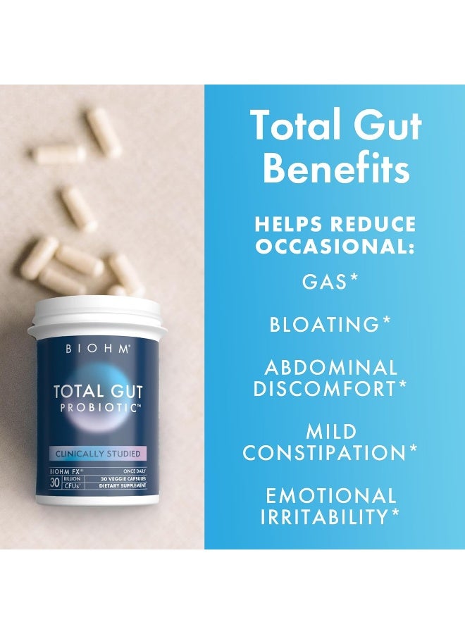 BIOHM 30 Billion CFU Probiotic, Natural, Digestive Enzymes, Immune Health, Shelf Stable, Clinically Studied, Non-GMO, Vegan, for Women and Men, 30 Capsules (Packaging May Vary) - Image 5