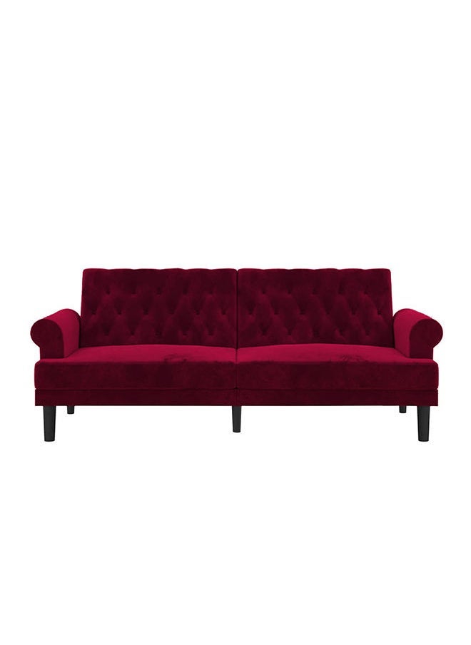 House One Chocolate | 3-Seater Sofa Upholstered In Velvet 212x82x84 cm - Burgundy - Image 3