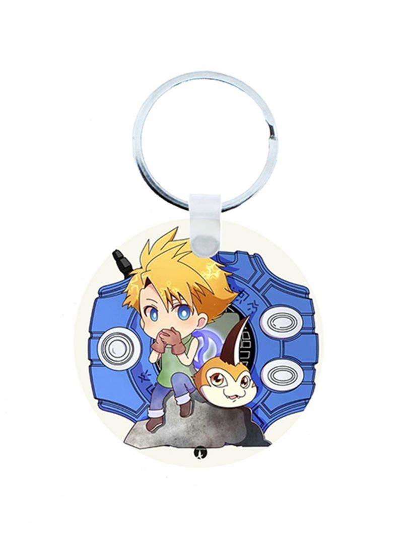 Digimon Anime Wooden Keychain