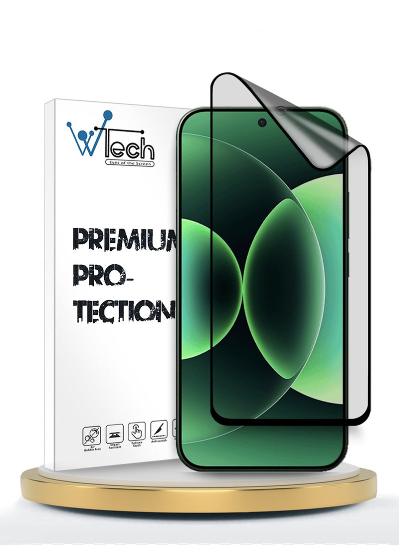 Wtech Xiaomi 17 Pro Max 5G 2025 Premium Nano Ceramic Full Glue Full Cover Matte Flexible Screen Protector (MSCNMN) - Clear/Black - Image 1