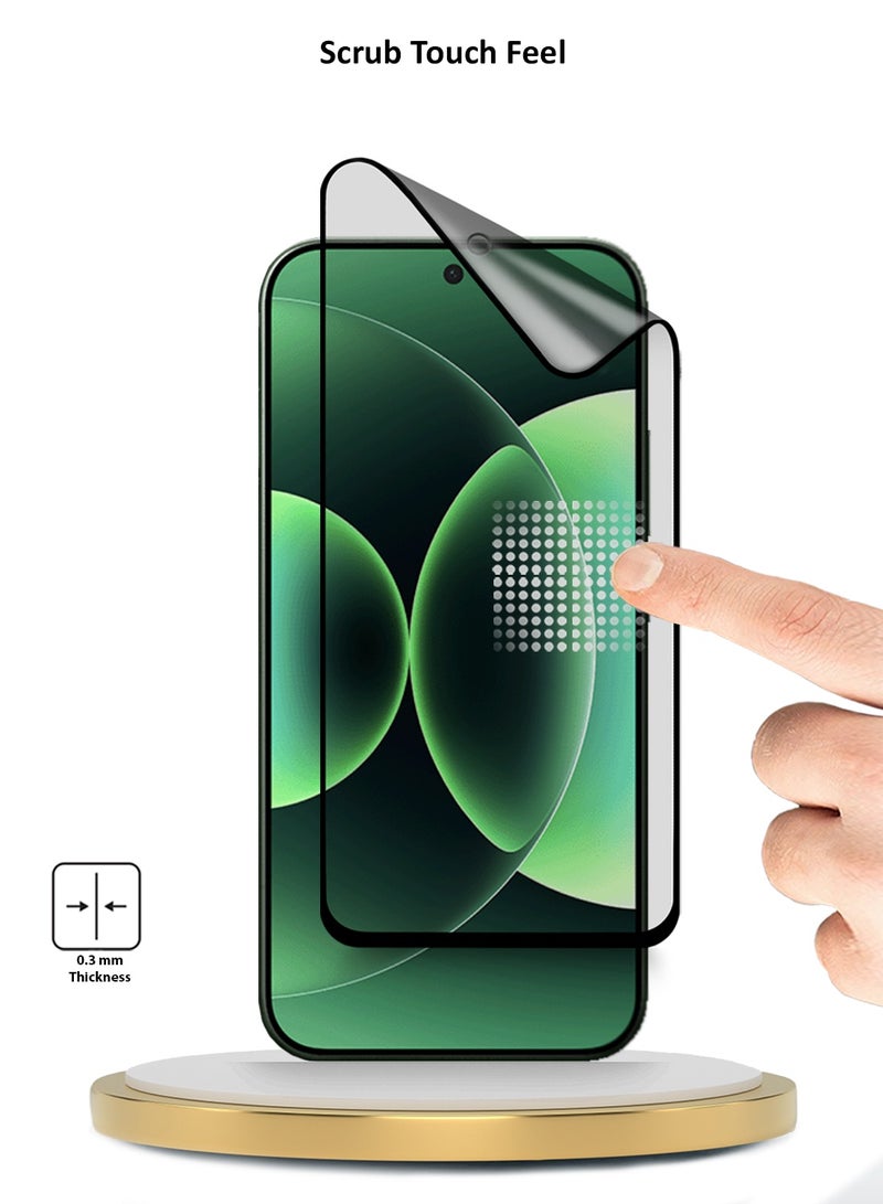 Wtech Xiaomi 17 Pro Max 5G 2025 Premium Nano Ceramic Full Glue Full Cover Matte Flexible Screen Protector (MSCNMN) - Clear/Black - Image 4