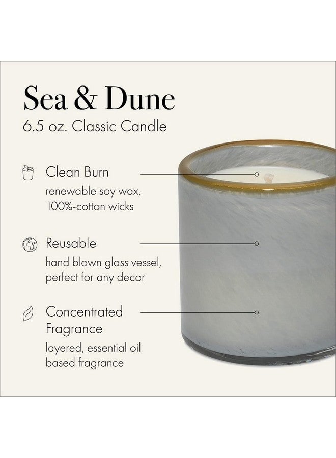 لافكو نيو يورك شمعة LAFCO New York Classic، Sea & Dune - عبوة من قطعتين، 6.5 أونصة - وقت احتراق 50 ساعة - وعاء زجاجي قابل لإعادة الاستخدام منفوخ يدويًا - صنع في الولايات المتحدة الأمريكية  - Image 2