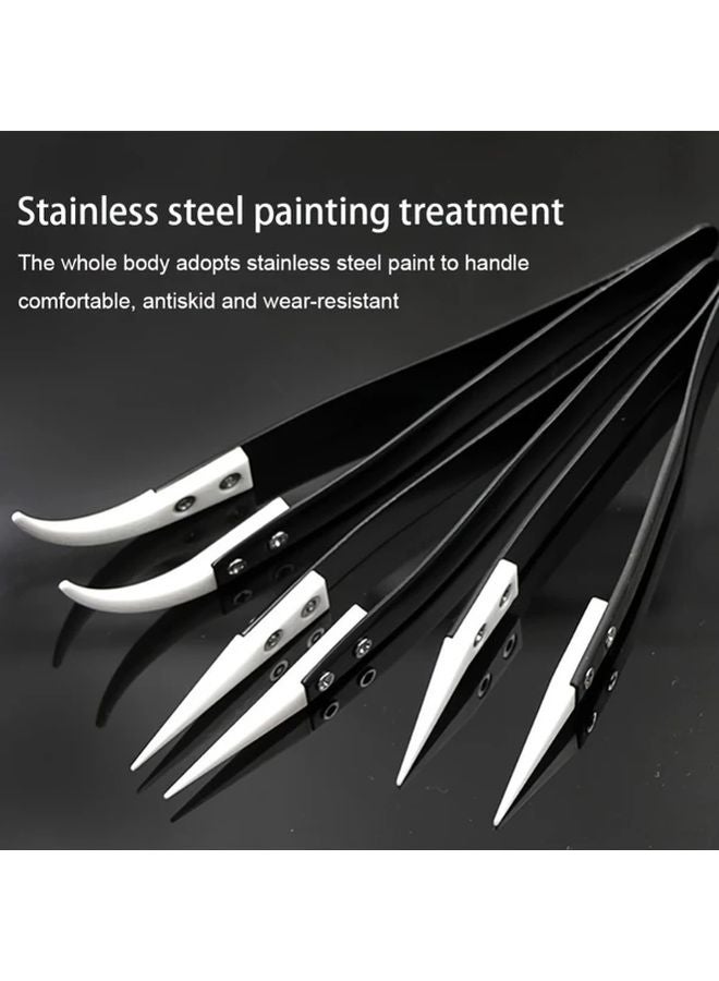 Ceramic Tweezers High Temperature Resistant Anti Static Acid Reflux Corrosion Straight Tip 1pc - Image 2
