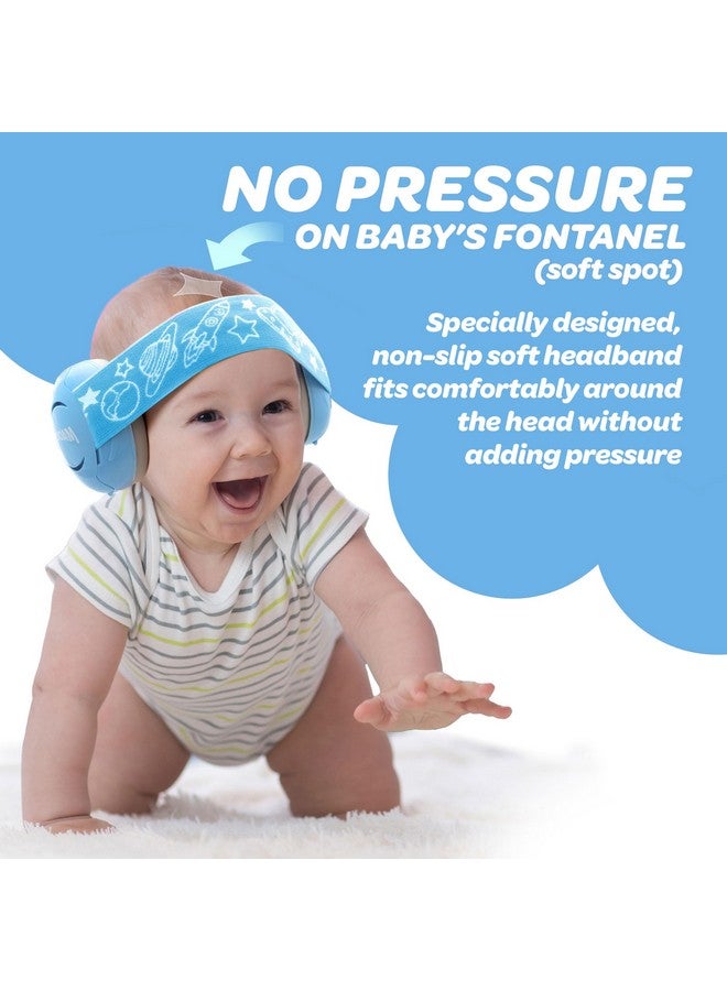 Mack's Baby Muffs | Baby Ear Muffs Noise Protection | High NRR | Noise Cancelling Headphones for Babies & Toddlers (Blue) - Image 3