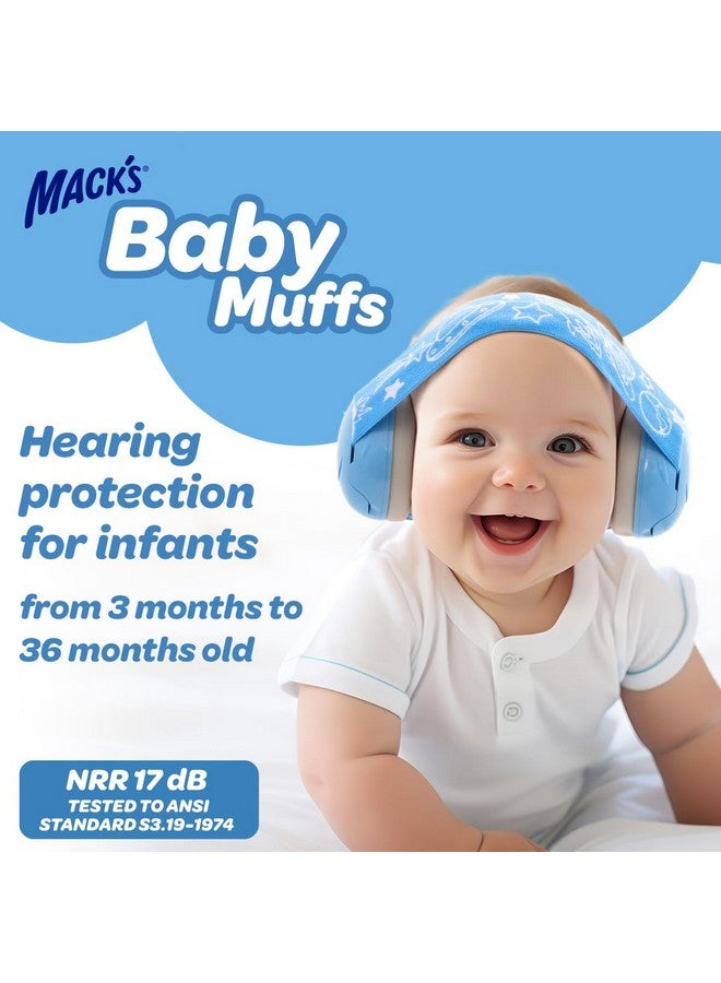 Mack's Baby Muffs | Baby Ear Muffs Noise Protection | High NRR | Noise Cancelling Headphones for Babies & Toddlers (Blue) - Image 1