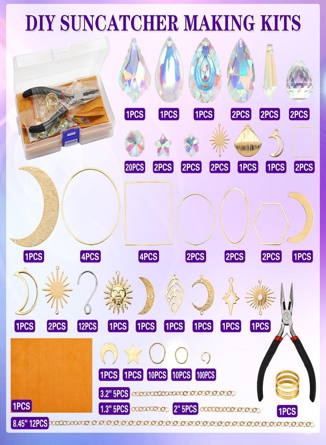 Worgree Sun Catcher Kits for Adults, 228pcs DIY Suncatcher Making Supplies Arts and Crafts for Girls Women Hanging Ornaments for Indoor Windows Prism with Crystal Balls Gift for Birthday Mother's Day - Image 4