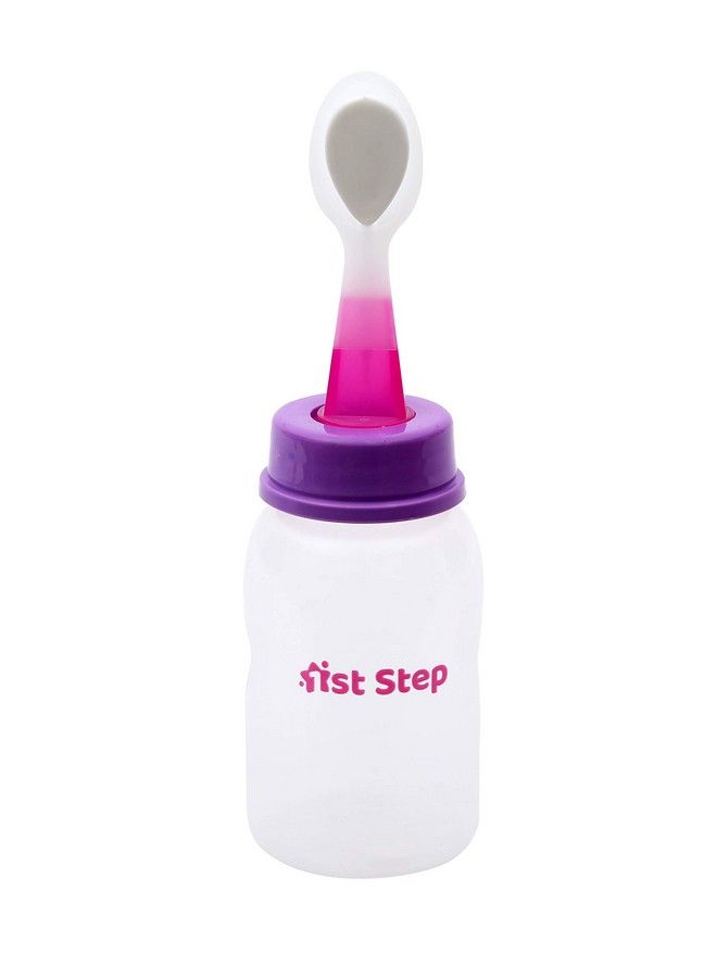 1st Step Bpa Free Polypropylene Easy Squeeze Feeder With Spoon (140Ml Pink) - Image 5